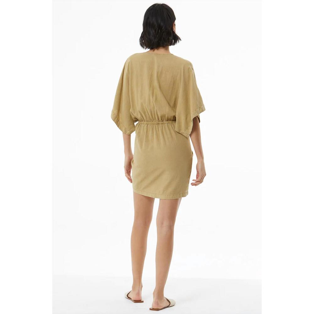 NEW YOUNG FABULOUS & BROKE willa wrap dress in willow pigment - Picture 3 of 3